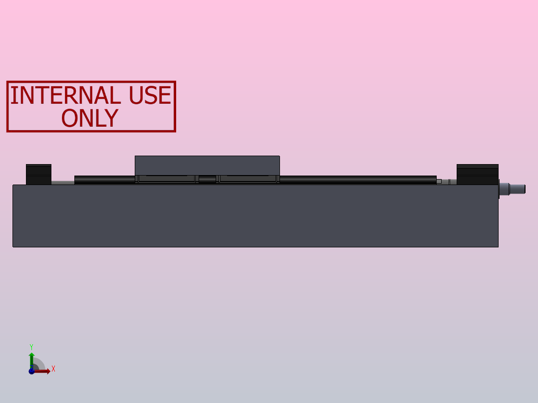 丝杆滑轨模组线性运动轴前视图