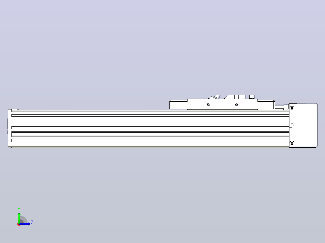 滚珠丝杠直线轴带导轨全封闭TPA-HCR-110D-1610C-L200-MR-Y-P40-N3左视图