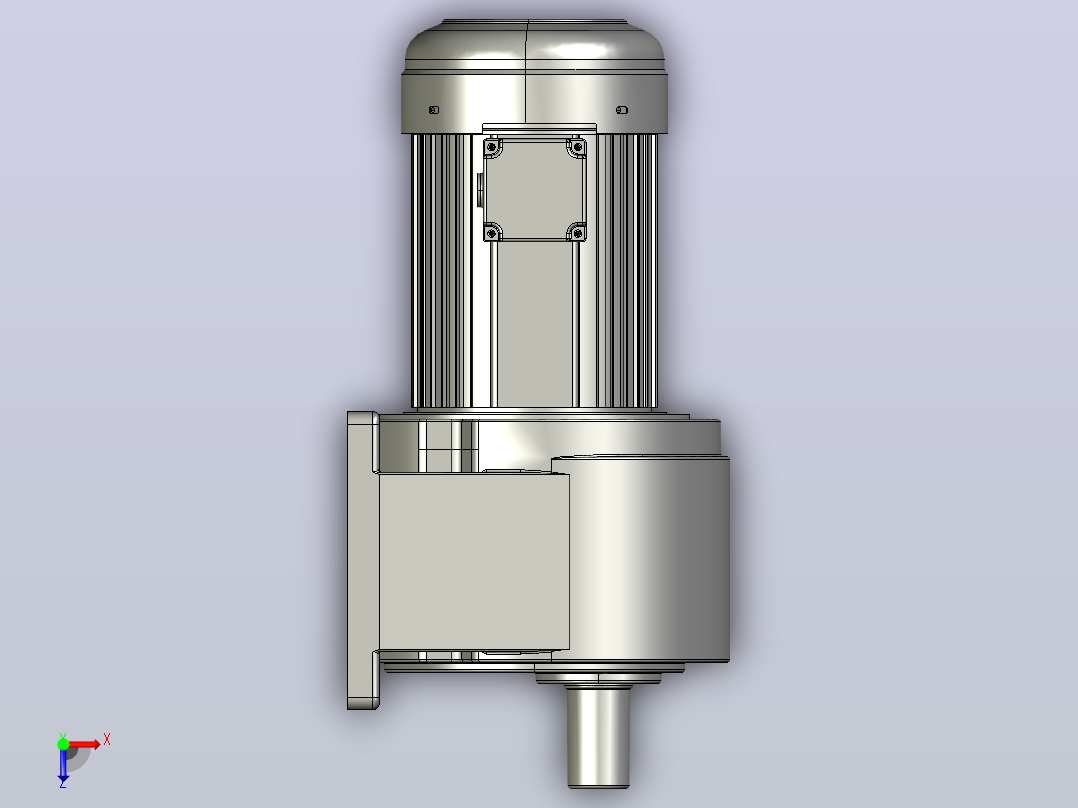小型三相带刹车三维1.5KW4#LS三相带刹车俯视图