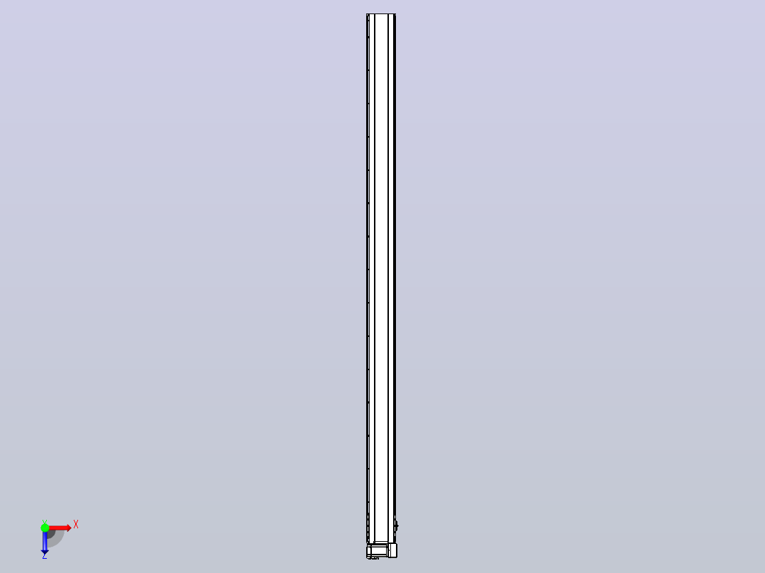 皮带直线轴半封闭可选导轨TPA-HNB-175D-140-L2900-RU-C-P75-N3俯视图