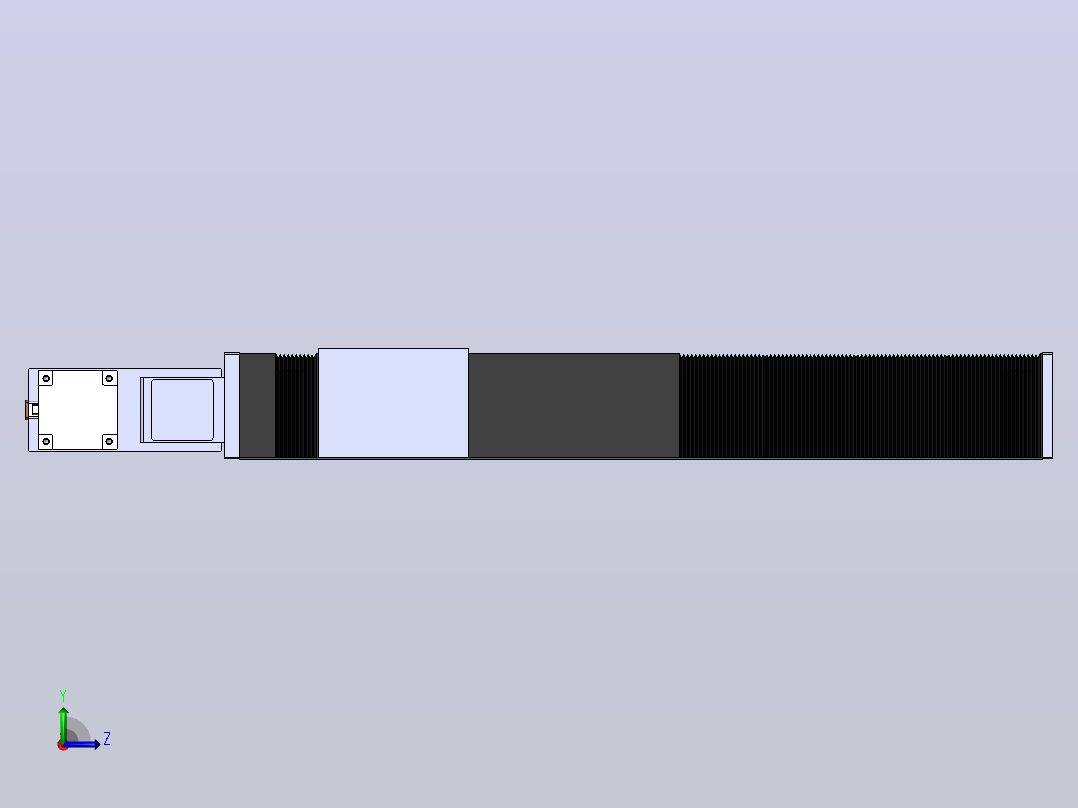 直线模组DMBF170-RBCR（电机右后折）[DMBF170-L45S500-DT750-A2U-RBCR]左视图