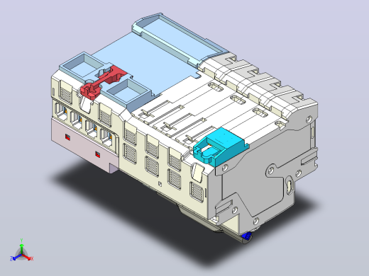 NB1LE-40 4P剩余电流动作断路器三维模型202309