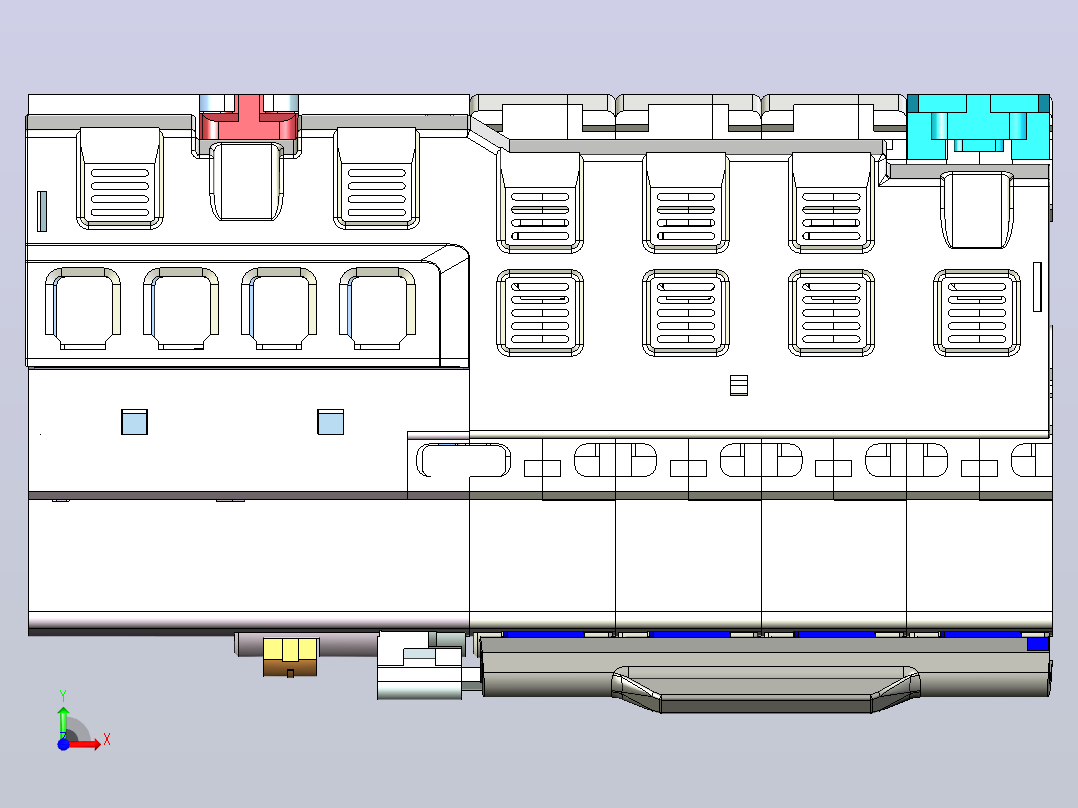 NB1LE-40 4P剩余电流动作断路器三维模型202309前视图