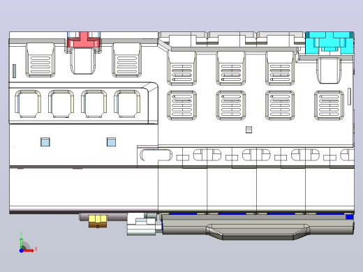 NB1LE-40 4P剩余电流动作断路器三维模型202309前视缩略图