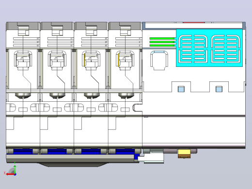 NB1LE-40 4P剩余电流动作断路器三维模型202309后视缩略图