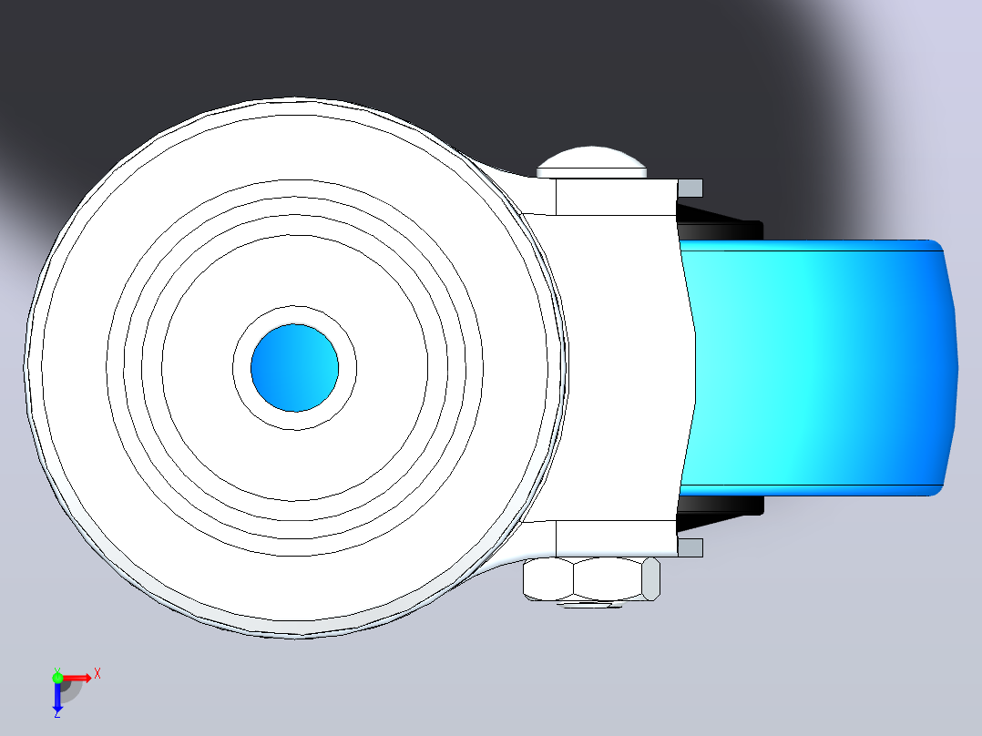 Wheel-5810000433DS-Swede-Wheel脚轮俯视图