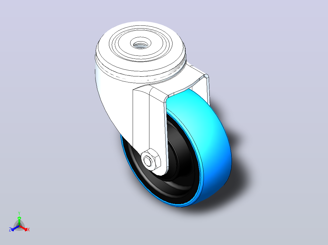 Wheel-5810000433DS-Swede-Wheel脚轮正等轴测图