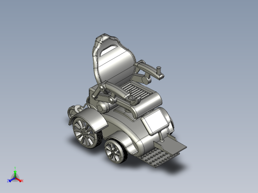 电动遥控轮椅造型主视缩略图