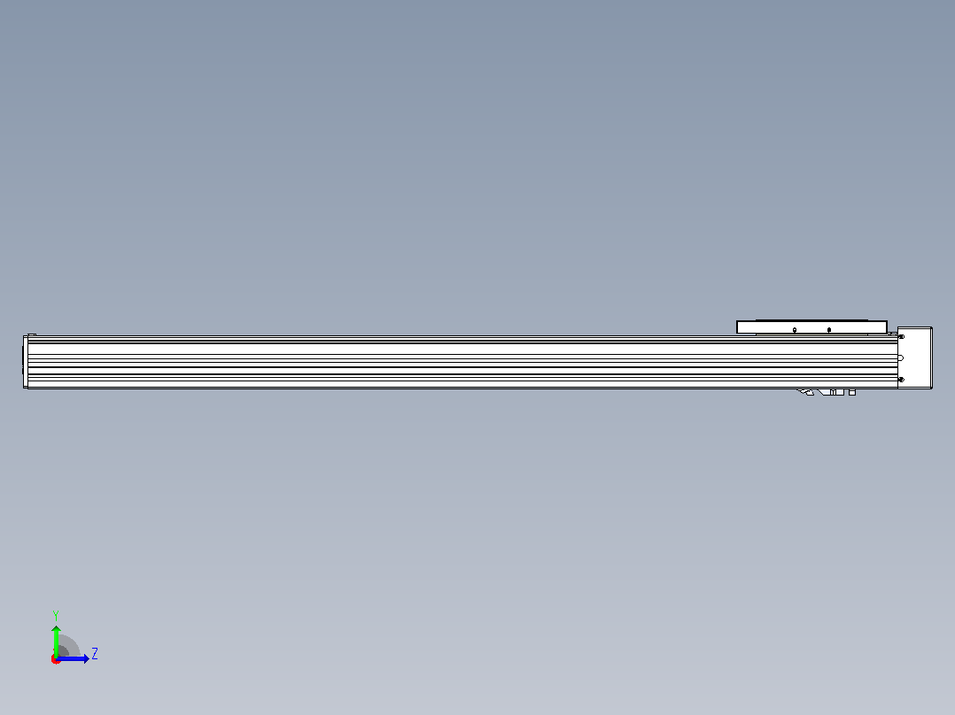 滚珠丝杠直线轴带导轨全封闭TPA-HCR-120D-1610C-L800-MR-Y-P40-N3左视图