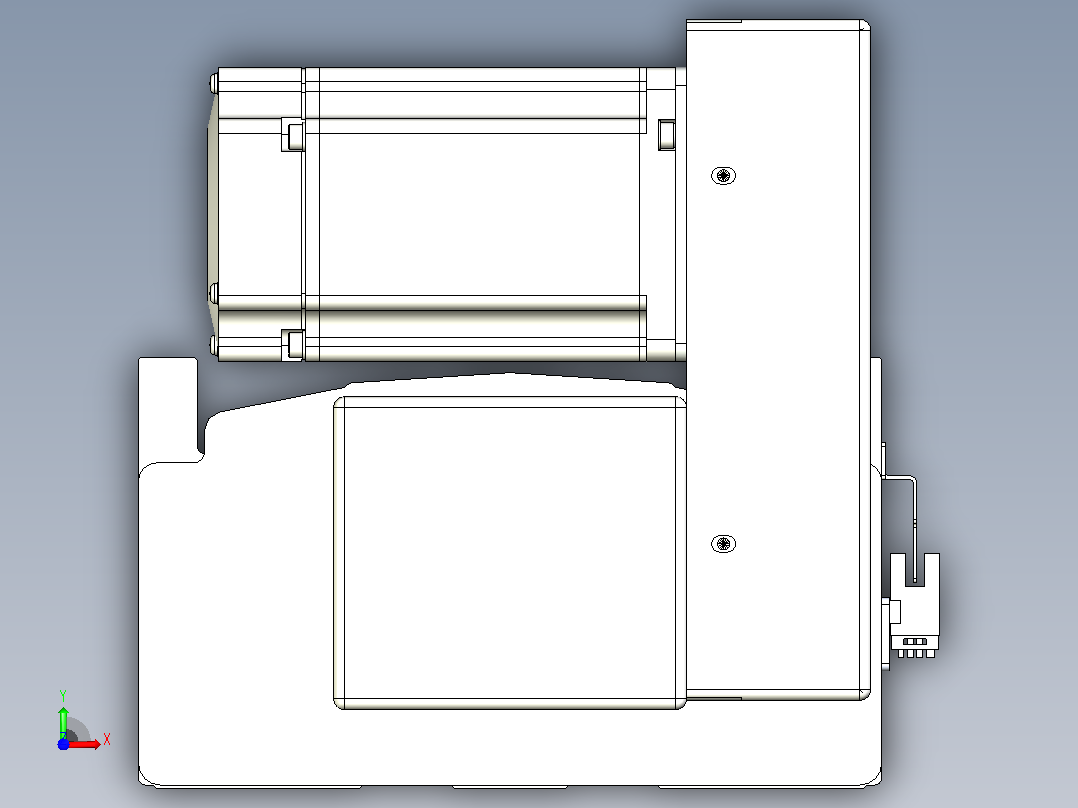 皮带直线轴半封闭可选导轨TPA-HNB-202D-140-L2100-RU-C-P75-N3前视图