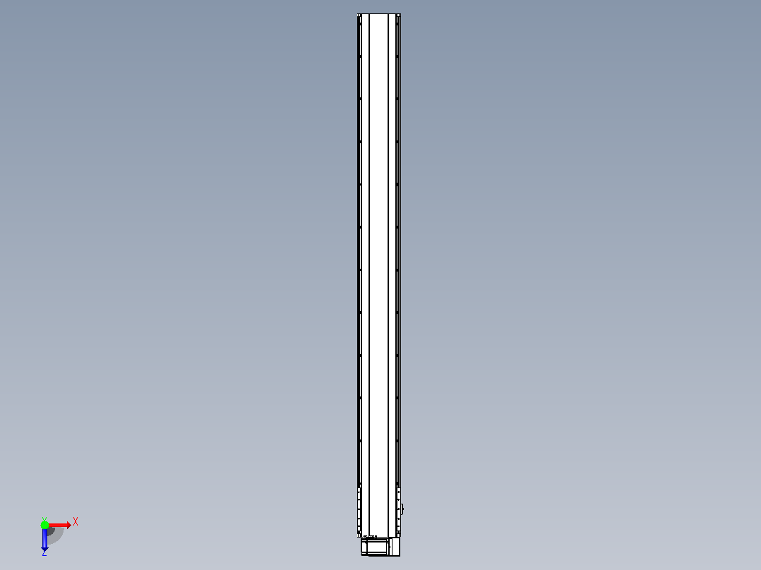 皮带直线轴半封闭可选导轨TPA-HNB-202D-140-L2100-RU-C-P75-N3俯视图