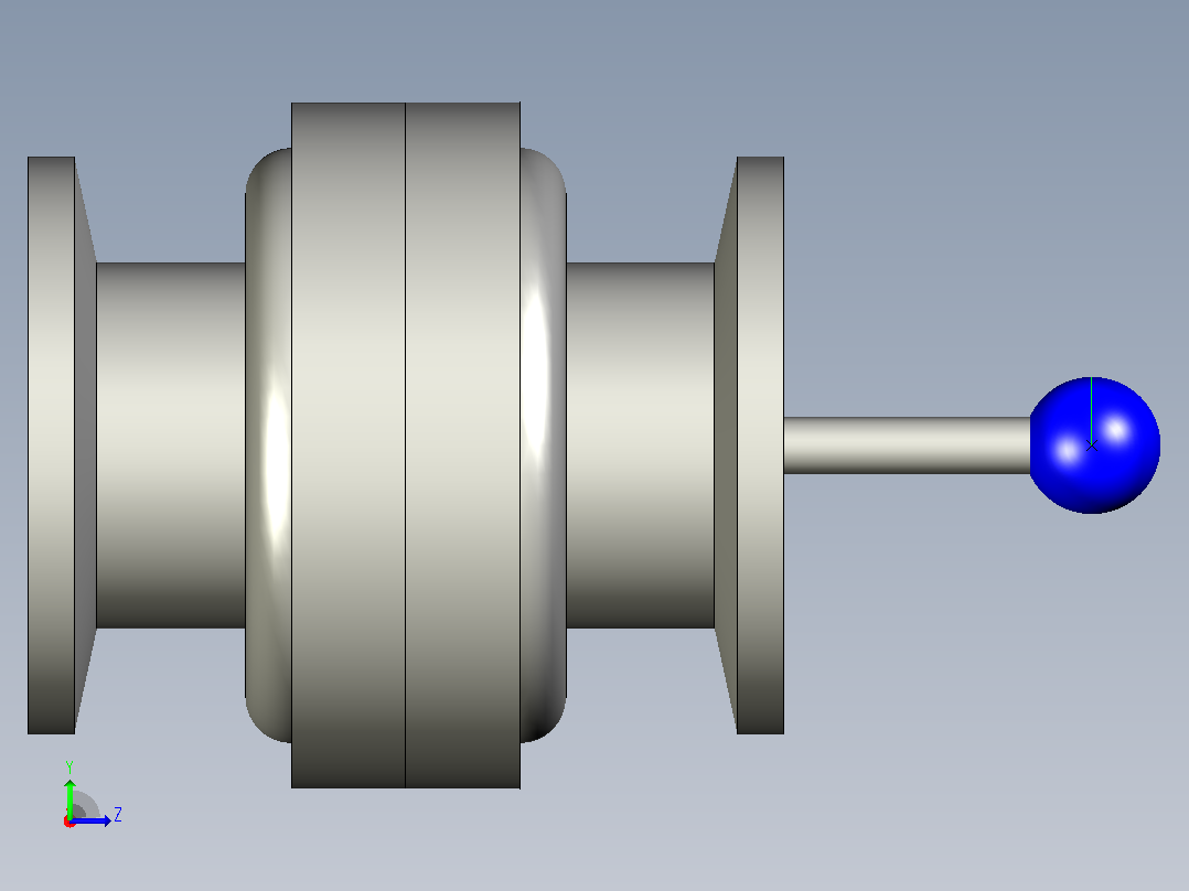 Φ32快装手动蝶阀左视图