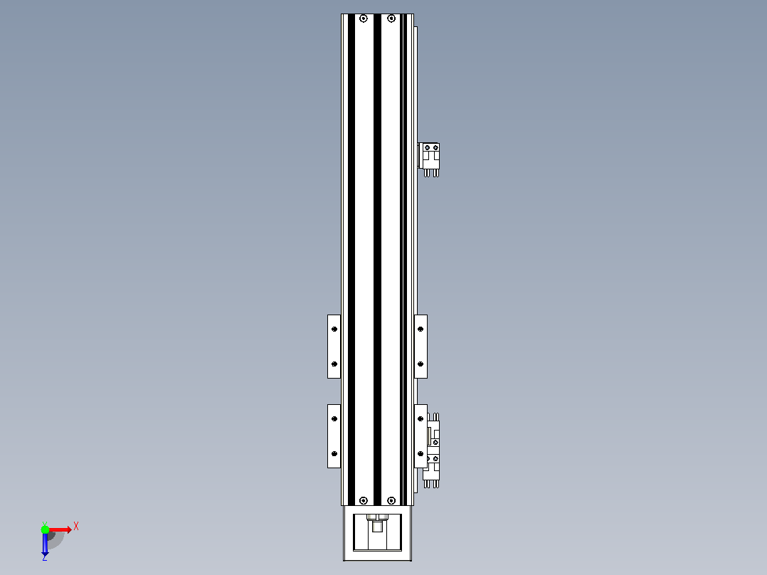 KK60-400A2-F0C模组 标准A2双滑座 KK60-A2-F0C 替换上银俯视图