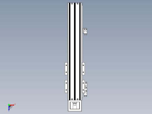 KK60-400A2-F0C模组 标准A2双滑座 KK60-A2-F0C 替换上银俯视缩略图