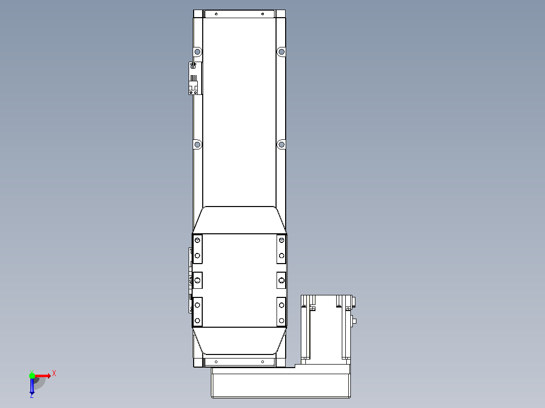 滚珠丝杠直线轴内置导轨TPA-GCR-150-2010C-L300-ML-M75-N3俯视图