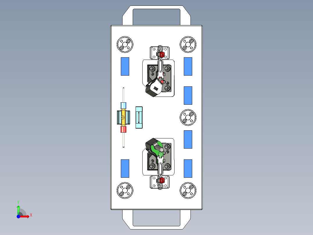 薄壁件冲压产品检测检具设计x_t前视图