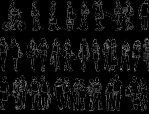 CAD图形库鱼鸟动物人物卡通图块1501款缩略图