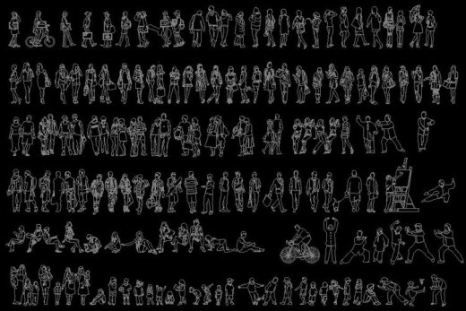 CAD图形库鱼鸟动物人物卡通图块1501款缩略图