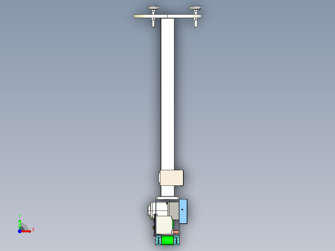 输送带组件3D模型前视图