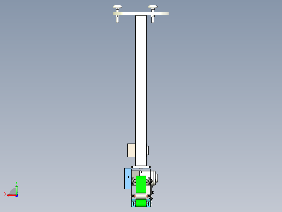 输送带组件3D模型后视图