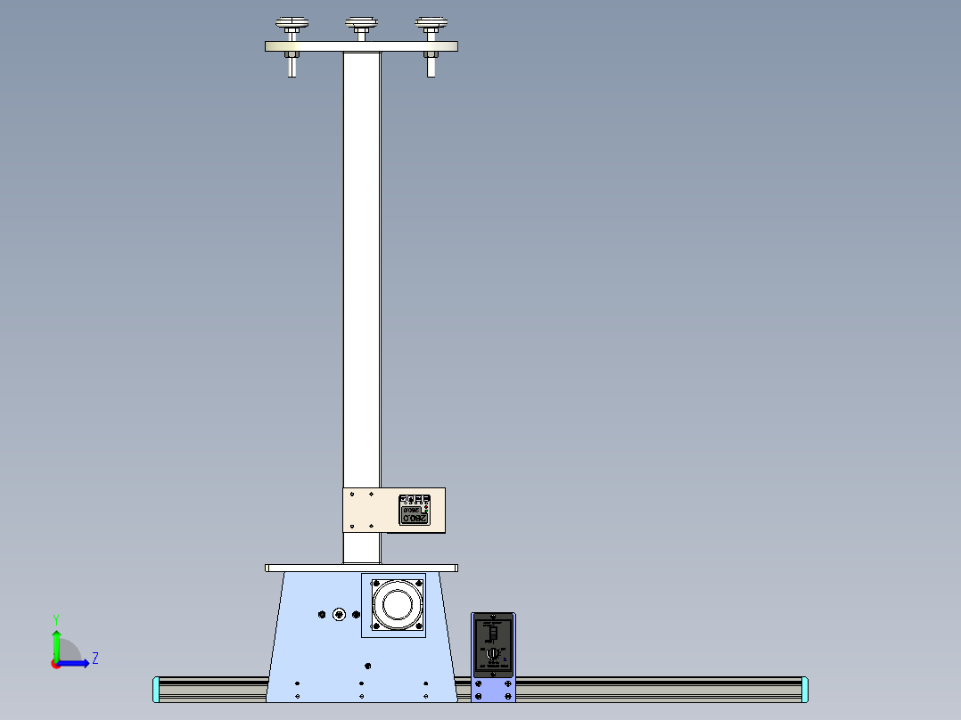 输送带组件3D模型左视图