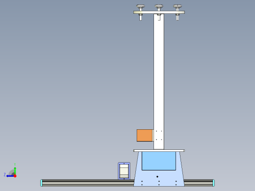 输送带组件3D模型右视缩略图