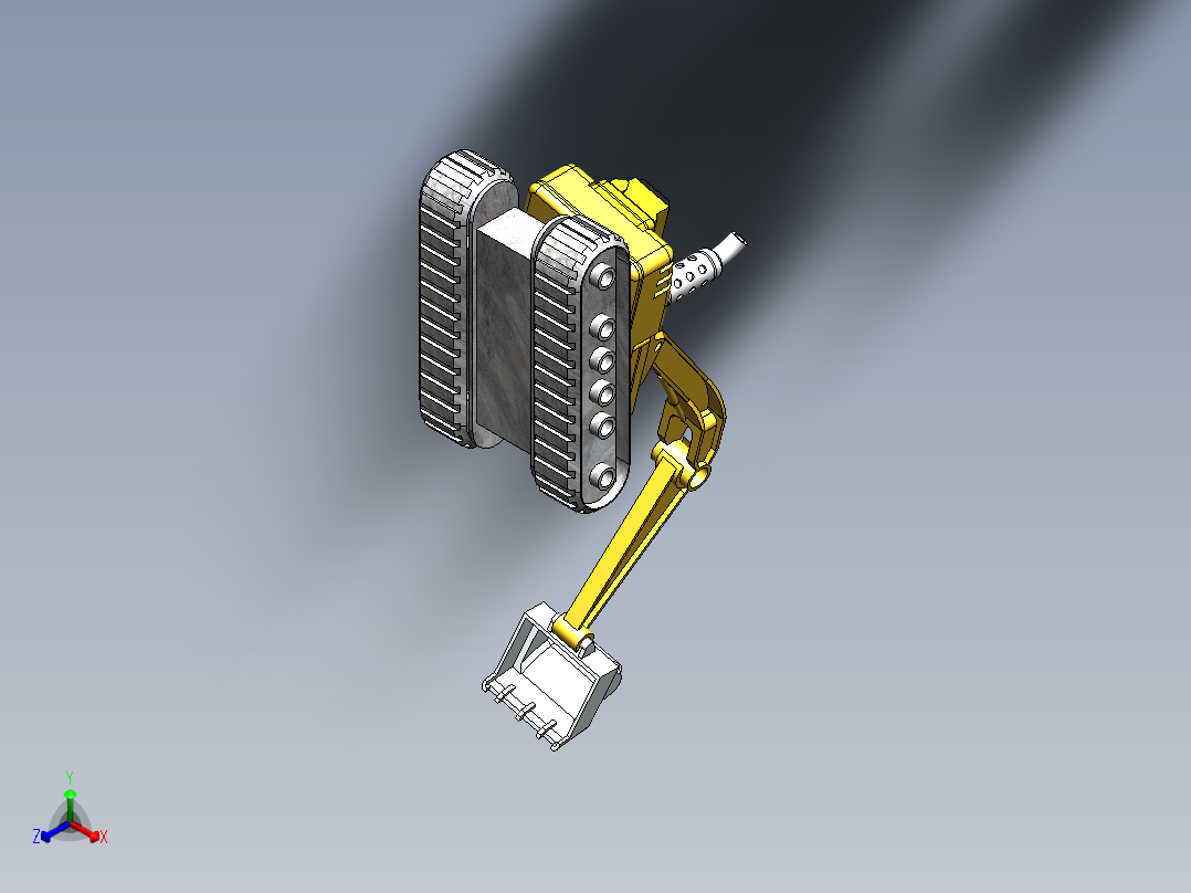 烟囱挖掘机正等轴测图