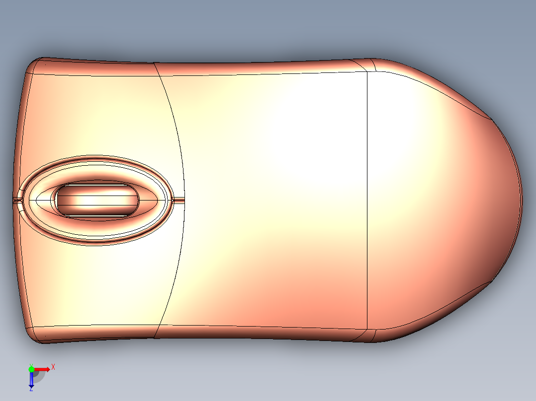 鼠标建模俯视图