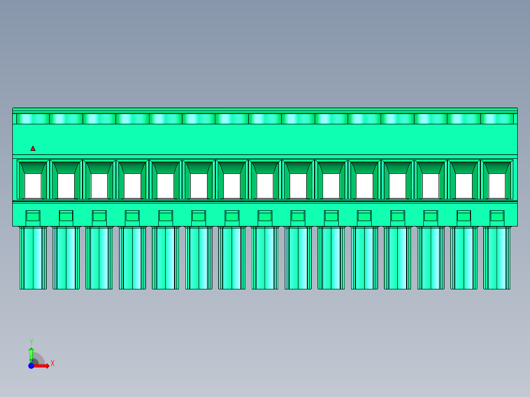 DEGSON 15EDG 系列 3.5mm 插拔式接线端子 FullPack-15EDGKB-3.5-15P-14-00AH前视图