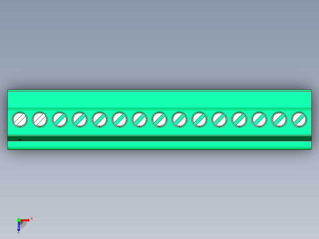 DEGSON 15EDG 系列 3.5mm 插拔式接线端子 FullPack-15EDGKB-3.5-15P-14-00AH俯视图
