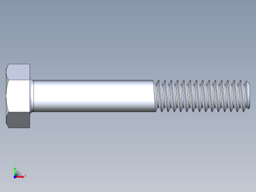UNC 六角螺栓-Hex Bolt 0.250-20 x 1.750前视缩略图