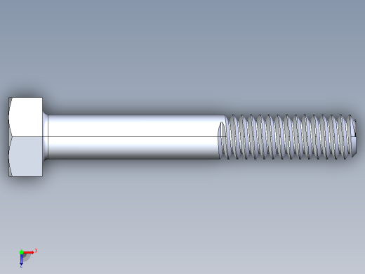 UNC 六角螺栓-Hex Bolt 0.250-20 x 1.750俯视缩略图