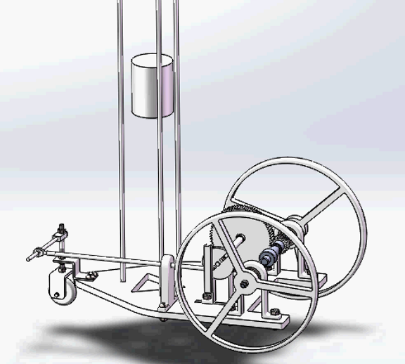 S型无碳小车装配图爆炸动图三维模型，走S型走8字型无碳小车图纸