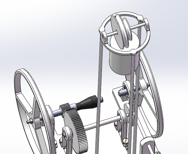 S型无碳小车装配图爆炸动图三维模型，走S型走8字型无碳小车图纸