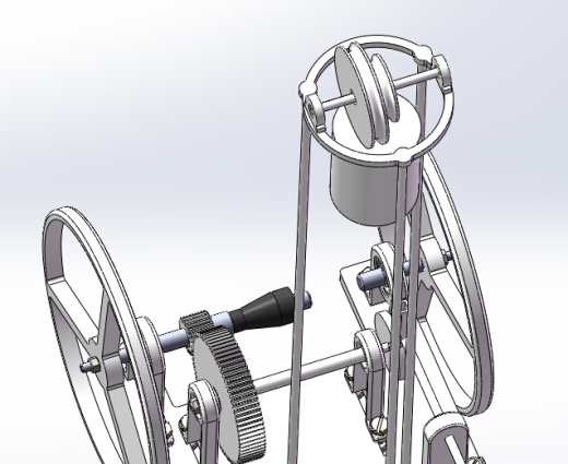 S型无碳小车装配图爆炸动图三维模型，走S型走8字型无碳小车图纸缩略图