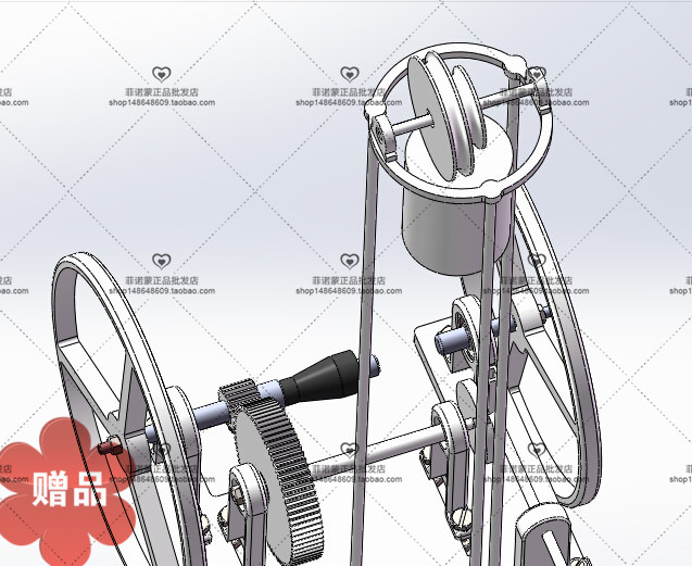 S型无碳小车装配图爆炸动图三维模型，走S型走8字型无碳小车图纸