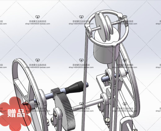 S型无碳小车装配图爆炸动图三维模型，走S型走8字型无碳小车图纸缩略图