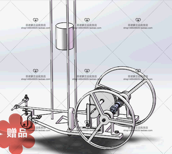 S型无碳小车装配图爆炸动图三维模型，走S型走8字型无碳小车图纸