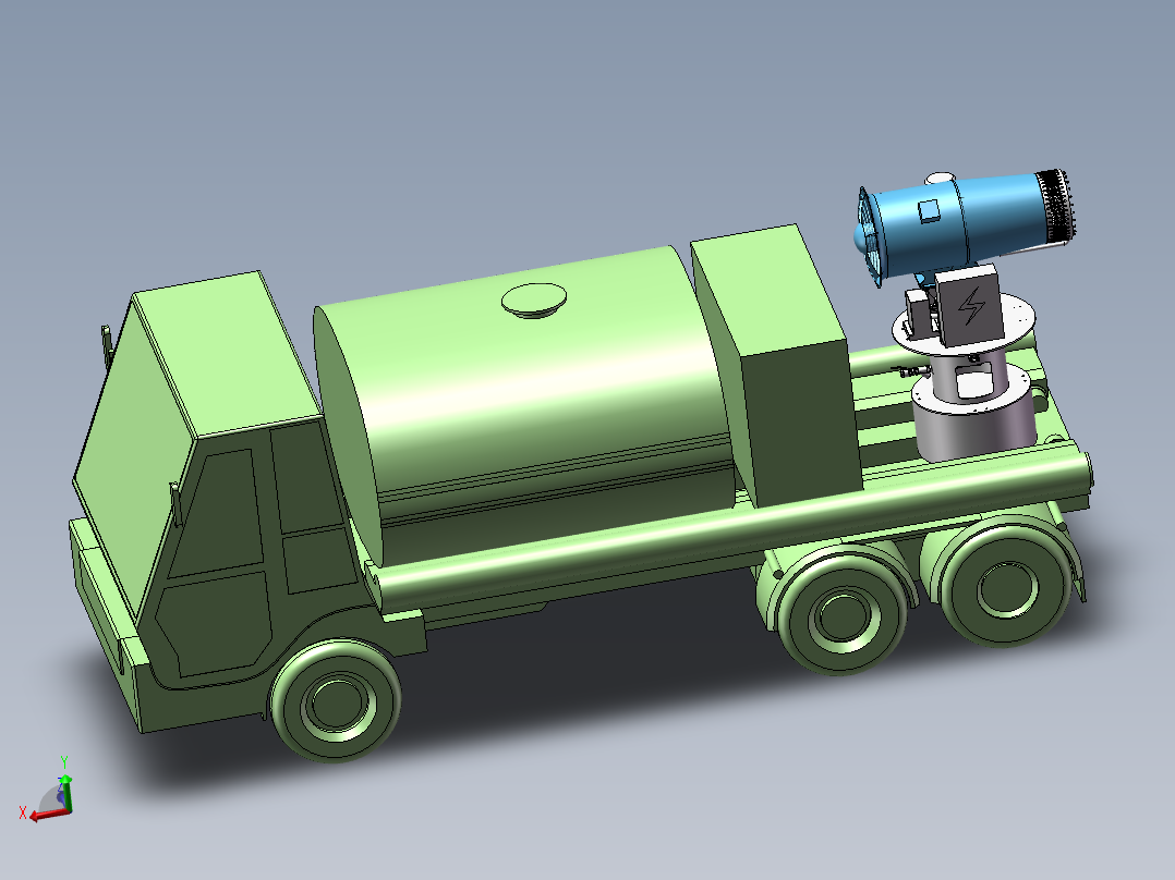 车载可移动式雾炮除霾机优化设计【车载移动式除雾霾机除尘】