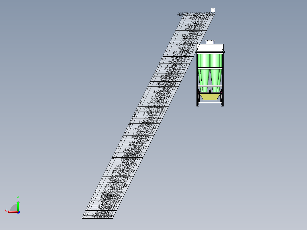 10马力旋风分离器后视图