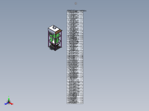 10马力旋风分离器正等轴测缩略图