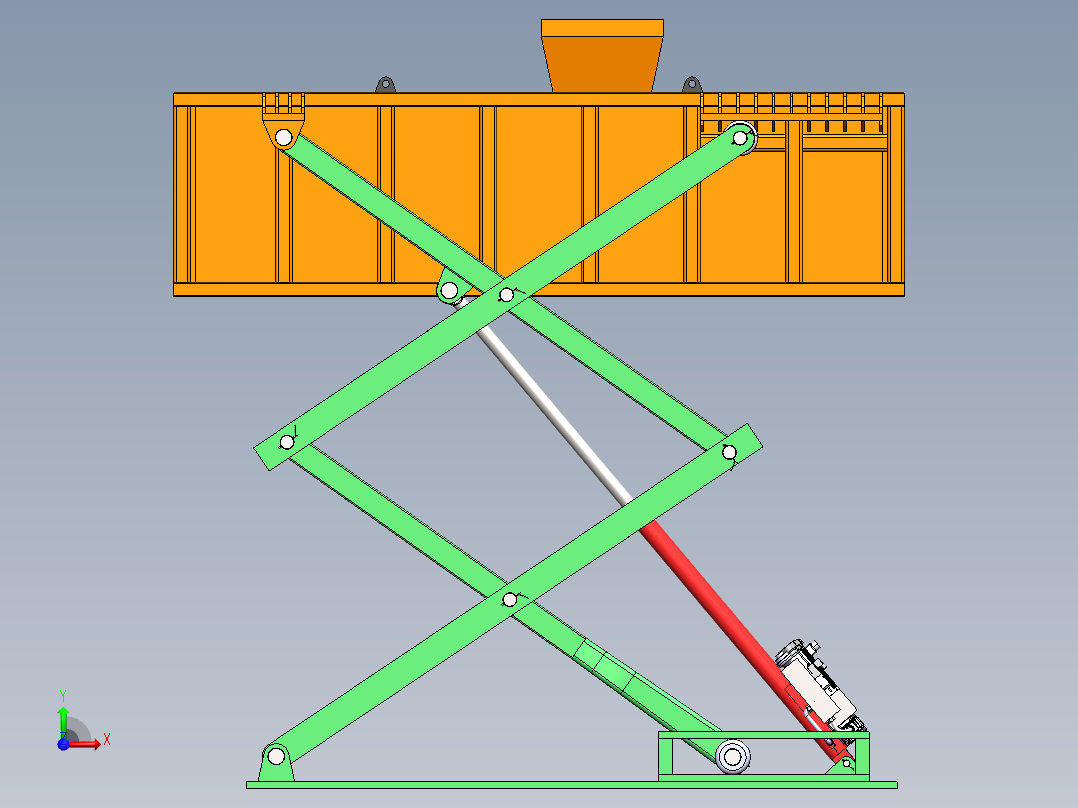 电静液作动器剪叉式液压升降平台前视图