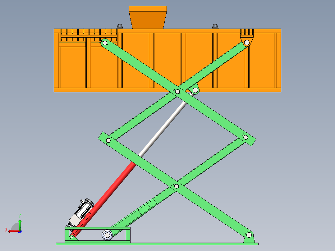 电静液作动器剪叉式液压升降平台后视图