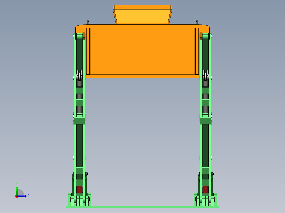 电静液作动器剪叉式液压升降平台左视图