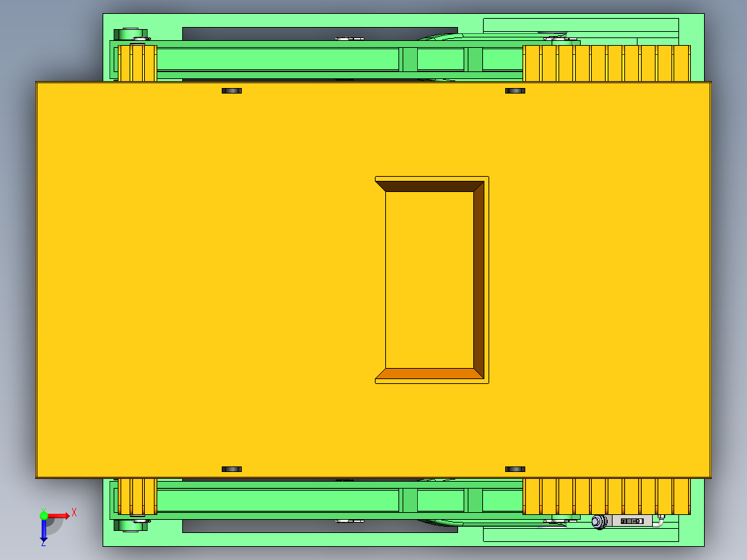 电静液作动器剪叉式液压升降平台俯视图