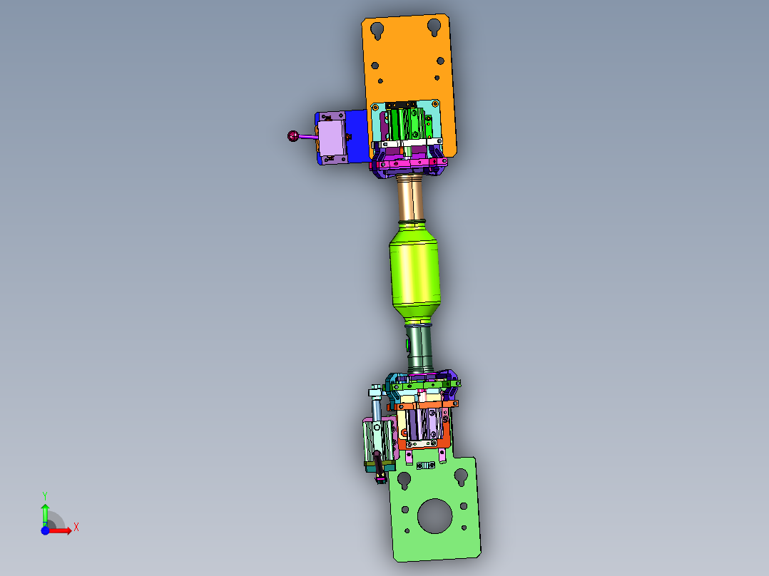 排气管自动焊接法兰工装前视图