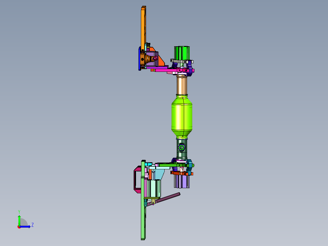 排气管自动焊接法兰工装左视图
