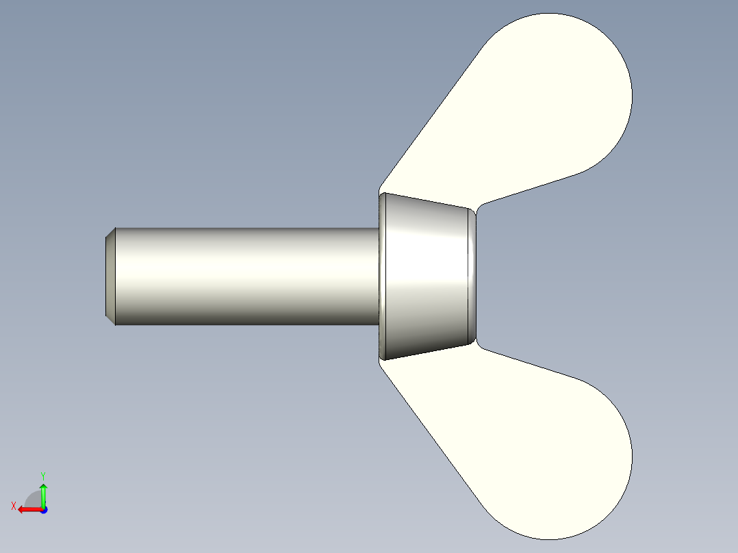 带耳螺钉-DIN_316_Wing_screws_5x0.8x14-11.6-9_26_2.3_13_5.stp后视图