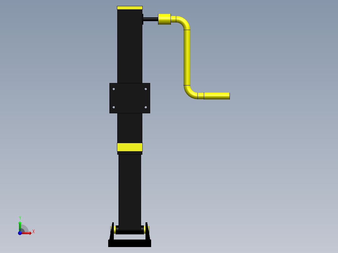手摇式升降支腿模型443018==10前视图