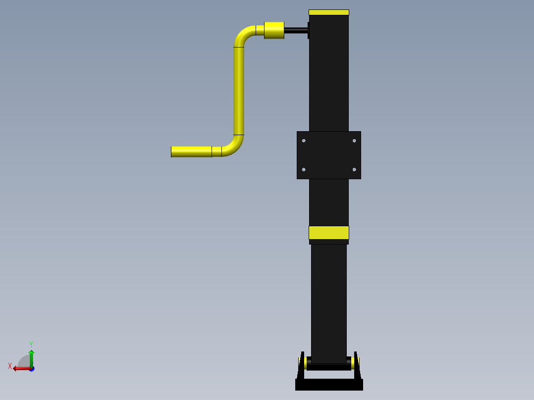手摇式升降支腿模型443018==10后视图